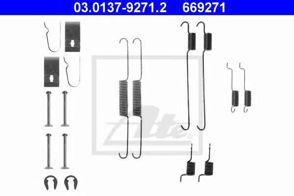 Set accesorii saboti de frana SUZUKI LIANA combi (ER) (2001 - 2007) ATE 03.0137-9271.2