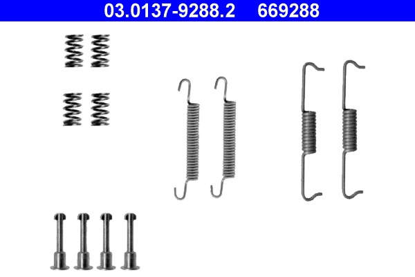 Set accesorii saboti frana ATE AUDI Q7 Van (4LB) 2006-2015 - 03.0137-9288.2