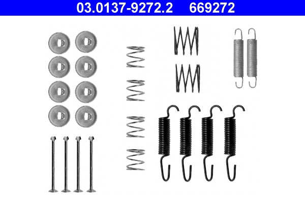 Set accesorii, saboti frana parcare ATE 03.0137-9272.2 model TOYOTA LAND CRUISER PRADO (_J15_) 2009 2010 2011 2012 2013 2014 2015 2016 2017 2018 2019 2020 2021 2022 2023 2024 2025