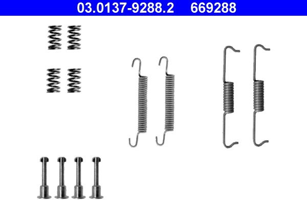 Set accesorii, saboti frana parcare ATE 03.0137-9288.2