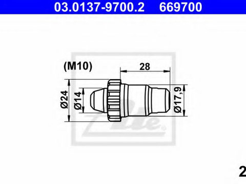 Set accesorii, saboti frana parcare AUDI Q7 (4L) (2006 - 2015) ATE 03.0137-9700.2