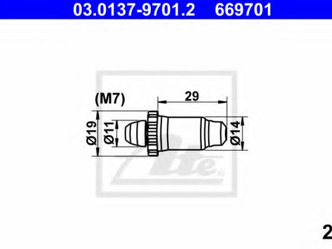 Set accesorii, saboti frana parcare BMW 3 Compact (E46) (2001 - 2005) ATE 03.0137-9701.2