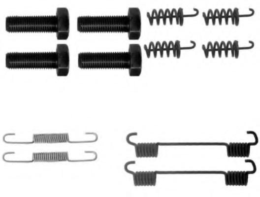Set accesorii, saboti frana parcare MERCEDES-BENZ CL-CLASS cupe (C215), MERCEDES-BENZ SL (R230), MERCEDES-BENZ E-CLASS limuzina (W211) - HELLA PAGID 8