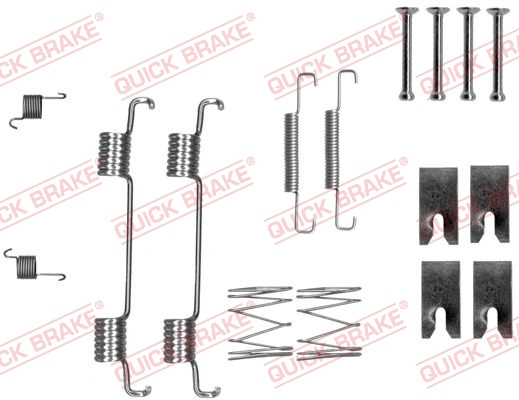 Set accesorii, saboti frana parcare puntea spate (