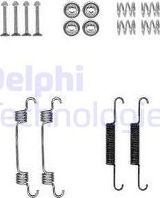 Set accesorii. saboti frana parcare Set de montaj pantofi de frana MANDO HYUNDAI MATRIX SONATA V TUCSON KIA CERAT KIA CERATO (LD), Sedan, 04.2004 - 12.2009 Delphi LY1381