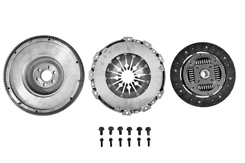SET AMBREIAJ CU VOLANTA CU MASA SIMPLA VW GOLF 6 2008->2013 kit conversie la volanta cu masa simpla, cu disc ambreiaj, cu volanta, cu placa de presiune ambreiaj, fara rulment presiune, Diametru exterior mm 240, cu placa presiune, cu volanta, cu placa
