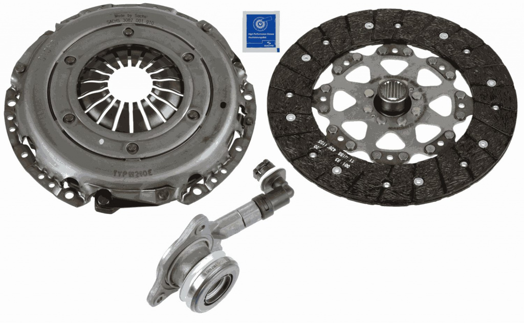 Set ambreiaj SACHS 3000990405 compatibil cu CITROEN C6 (TD_) 4HT (DW12BTED4); 4HS (DW12BTED4) 2179cc 170cp 125kW 2006 2007 2008 2009 2010 2011 2012