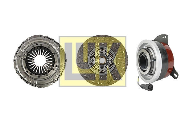Set ambreiaj Schaeffler LuK 643345633 compatibil cu RENAULT TRUCKS KERAX DXi 11 10837cc 370cp 272kW 2005 2006 2007 2008 2009 2010 2011 2012 2013 2014 2015 2016 2017 2018