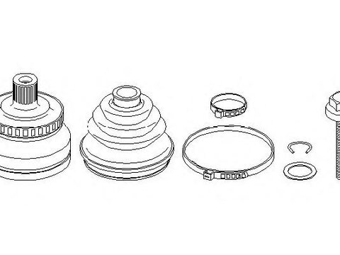 Set articulatie, planetara AUDI 100 limuzina (4A, C4), AUDI 100 Avant (4A, C4), AUDI A6 limuzina (4A, C4) - TOPRAN 103 746