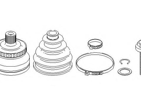 Set articulatie, planetara AUDI 90 (8C, B4), AUDI 80 Avant (8C, B4), AUDI 4000 (89, 89Q, 8A, B3) - TOPRAN 104 335