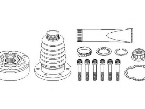 Set articulatie, planetara AUDI A3 (8L1), SKODA OCTAVIA (1U2), VW GOLF Mk IV (1J1) - TOPRAN 108 115