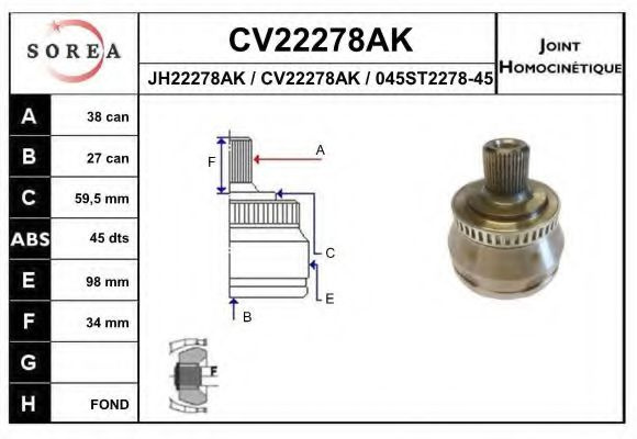 Set articulatie, planetara AUDI A4 (8E2, B6) (2000