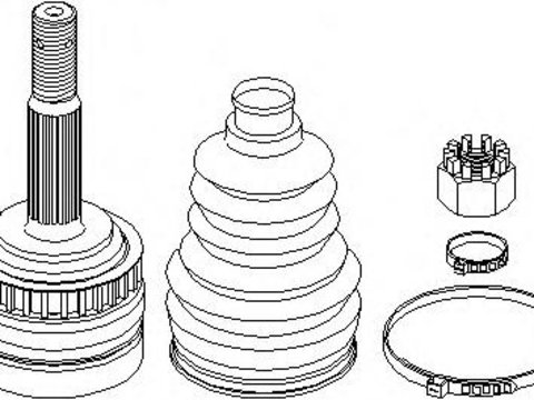 Set articulatie, planetara OPEL COMBO (71_), OPEL VITA B (73_, 78_, 79_), OPEL TIGRA (95_) - TOPRAN 206 115