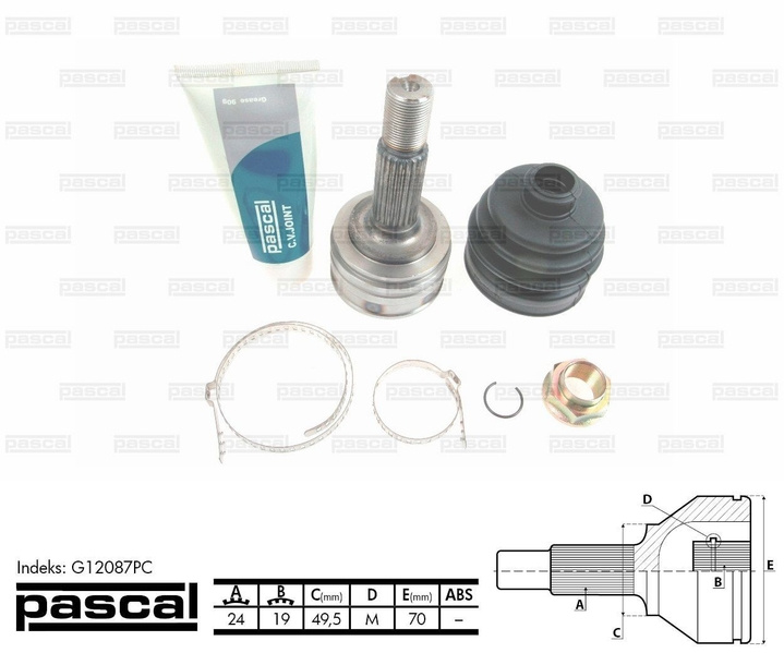 Set articulatie planetara PEUGEOT 107 Producator PASCAL G12087PC