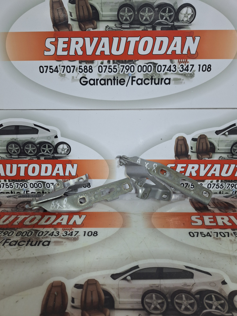 Set balamale capota fata Audi A4 facelift (2011-2015) [B8] 2.0 Motorina 2012, STANGA + DREAPTA / 8K0823301D / 8K0823302D