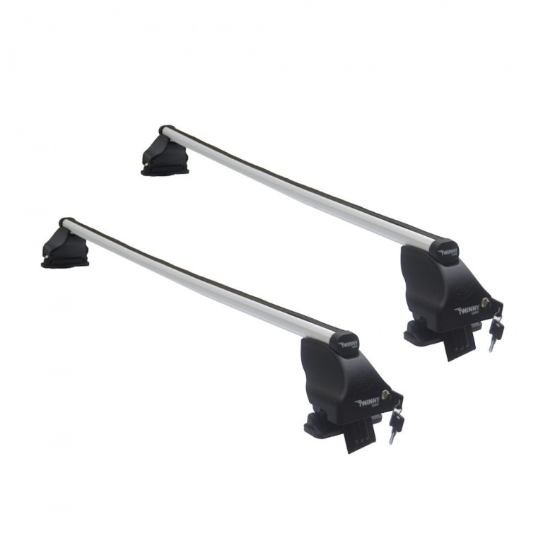 Set bare transversale portbagaj din aluminiu marca Twinny Load TL A42, kit complet cu bare, suporti si antifurt cu cheie, Audi A1 (8X) 2010-2018 modele cu 3/5 usi