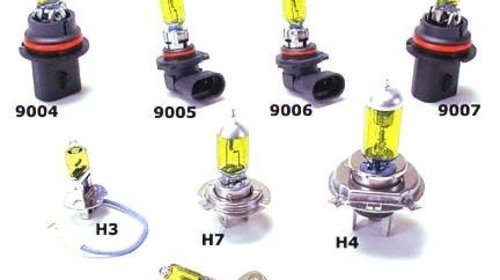 Set bec halogen H7 12V 55W galben AL-TCT