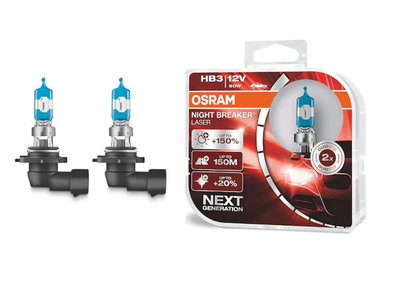 Set becuri auto halogen OSRAM HB3 (9005) 12V, 60W,