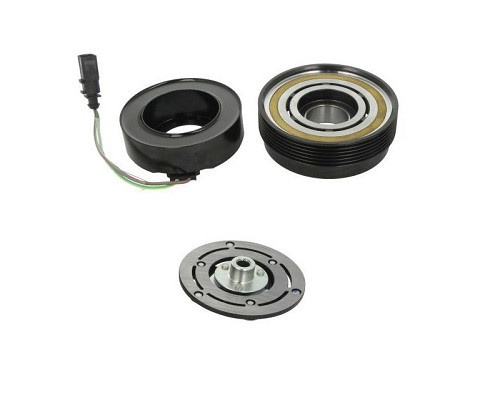 Set bobina, fulie si ambreiaj compresor AC SANDEN SD7V16 6pk 120mm - AUDI, SEAT, SKODA, VOLKSWAGEN, FORD