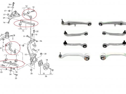 SET BRATE SUSPENSIE FATA PENTRU VW PHAETON , BENTLEY