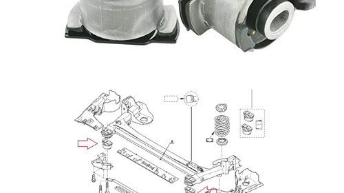 Set bucse punte spate ST+DR Renault Lagu