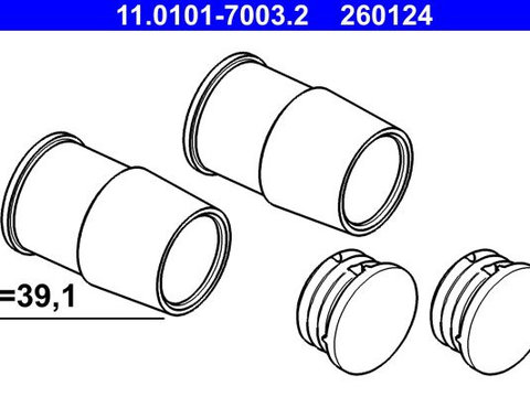 Set bucsi de ghidaj, etrier frana ATE 11.0101-7003.2