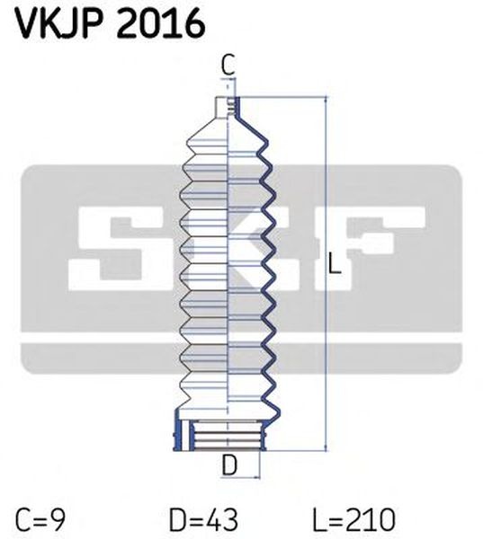 Set burduf directie CHRYSLER VOYAGER II ES SKF VKJP2016