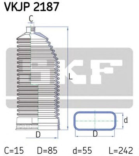 Set burduf directie MERCEDES-BENZ A-CLASS W169 SKF VKJP2187