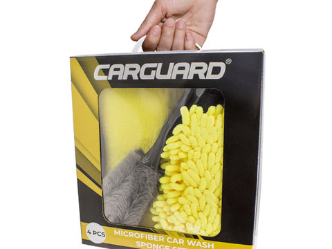 Set burete cu microfibre si perie - Carguard MSC001 CARGUARD