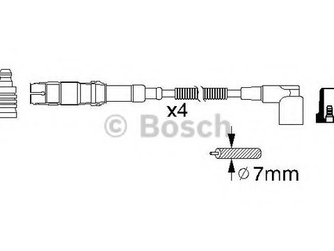 Set cablaj aprindere 0 986 356 310 BOSCH pentru Bmw Seria 5 Bmw Seria 3