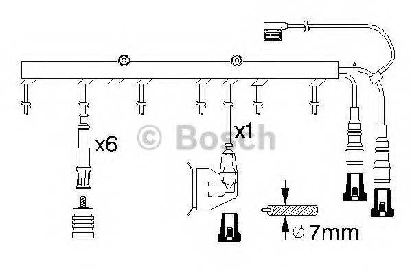 Set cablaj aprindere 0 986 356 323 BOSCH pentru Bmw Seria 3