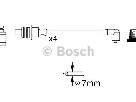 Set cablaj aprindere 0 986 356 767 BOSCH pentru CitroEn Bx CitroEn Zx CitroEn Xantia CitroEn Xsara CitroEn Berlingo