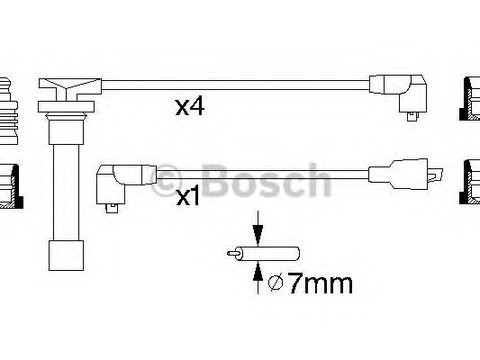 Set cablaj aprindere 0 986 356 893 BOSCH pentru Nissan Serena