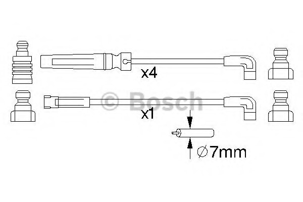 Set cablaj aprindere 0 986 356 975 BOSCH pentru Daewoo Espero Daewoo Cielo Daewoo Nexia