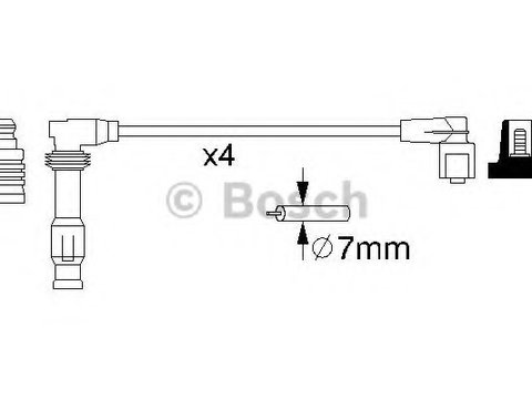 Set cablaj aprindere 0 986 356 986 BOSCH pentru Daewoo Leganza Chevrolet Rezzo Chevrolet Tacuma Chevrolet Captiva Chevrolet Epica