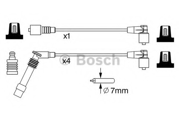 Set cablaj aprindere 0 986 357 247 BOSCH pentru Opel Corsa Opel Vita