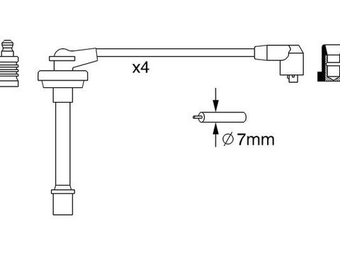 Set cablaj aprindere 0 986 357 278 BOSCH pentru Nissan March Nissan Micra