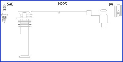 Set cablaj aprindere 134672 HITACHI pentru Ford Mondeo Ford Cougar Ford Focus Mazda Tribute Ford Escape Ford Maverick Ford Puma Ford Tourneo Ford Transit