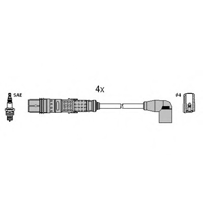 Set cablaj aprindere 134961 HITACHI pentru Vw Golf Vw Jetta Skoda Yeti Vw Polo Skoda Fabia Skoda Laura Skoda Octavia Skoda Praktik Skoda Roomster Seat Altea Seat Leon Audi A3 Seat Ibiza