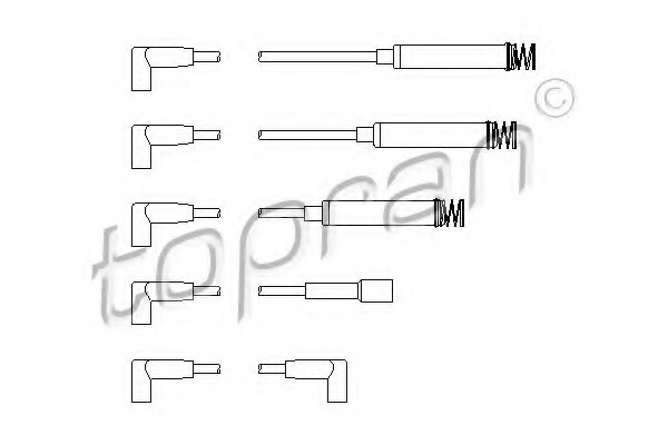 Set cablaj aprindere 202 522 TOPRAN pentru Opel Vectra