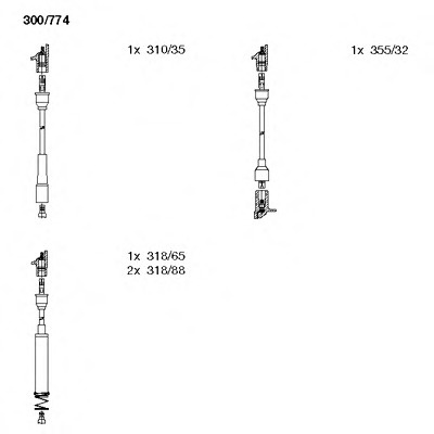 Set cablaj aprindere 300 774 BREMI pentru Opel Vectra