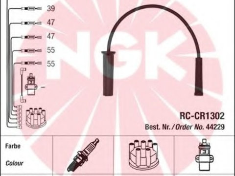 Set cablaj aprindere 44229 NGK