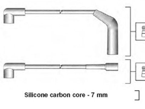 Set cablaj aprindere (941255170827 MAGNETI MARELLI) ROVER