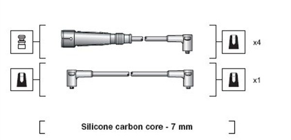 Set cablaj aprindere (941318111040 MAGNETI MARELLI) PORSCHE