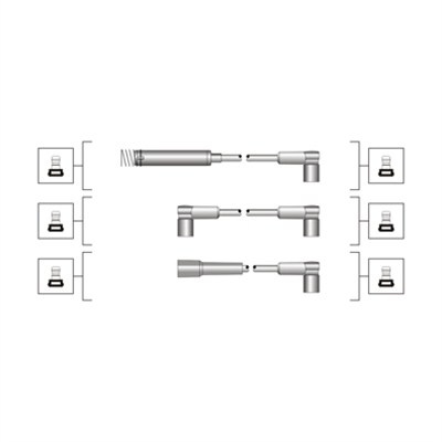 Set cablaj aprindere (941319170013 MAGNETI MARELLI) OPEL,VAUXHALL