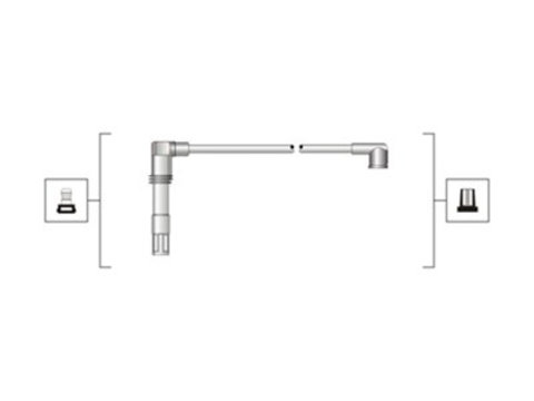 Set cablaj aprindere (941319170081 MAGNETI MARELLI) SEAT,SKODA,VW