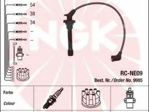 Set cablaj aprindere 9985 NGK pentru Nissan March Nissan Micra