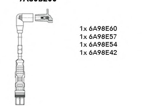 Set cablaj aprindere 9A30B200 BREMI pentru Skoda Roomster 2010 2011 2012 2013 2014 2015