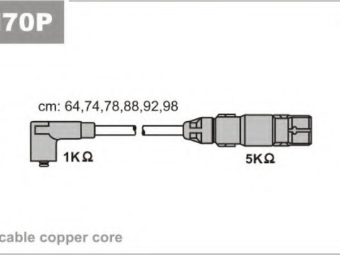 Set cablaj aprindere ABM70P JANMOR pentru Vw Passat Vw Sharan