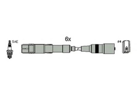 Set cablaj aprindere AUDI 90 (8C, B4), AUDI 80 Avant (8C, B4), AUDI 100 limuzina (4A, C4) - HCO 134796